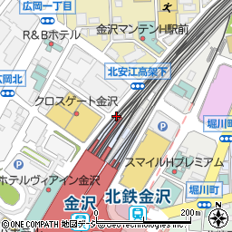 おみやげ処・金沢周辺の地図