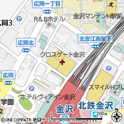 クロスゲート金沢周辺の地図