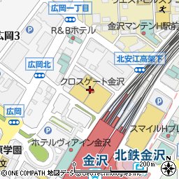 京都勝牛　クロスゲート金沢店周辺の地図