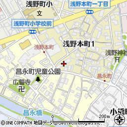 北陸銀行浅野荘（北陸銀行社員寮）周辺の地図