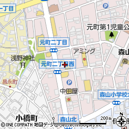 石川トヨペットカローラ　カローラ金沢元町店周辺の地図