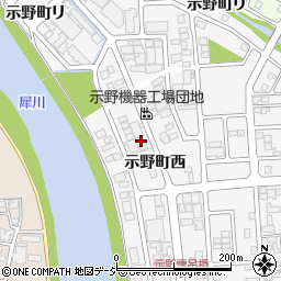 石川県金沢市示野町西73周辺の地図