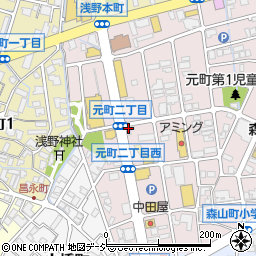 トヨタレンタリース石川金沢元町店周辺の地図