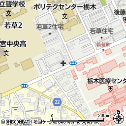 宇都宮警察官待機宿舎周辺の地図