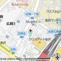 ホテルトレンド金沢駅前周辺の地図