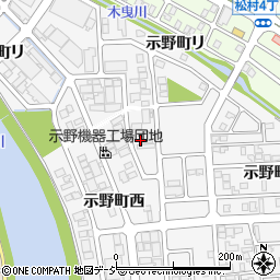 石川県金沢市示野町西98-2周辺の地図