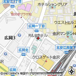 Ｒ＆Ｂホテル金沢駅西口周辺の地図