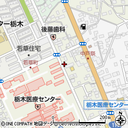 宇都宮中戸祭郵便局 ＡＴＭ周辺の地図