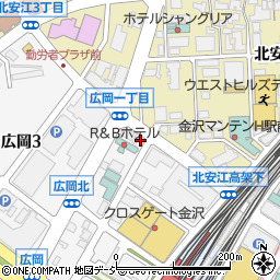 名鉄協商金沢広岡第２駐車場周辺の地図