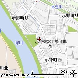 石川県金沢市示野町西110周辺の地図