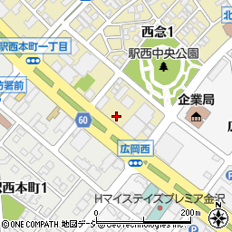金沢田鶴浜線周辺の地図