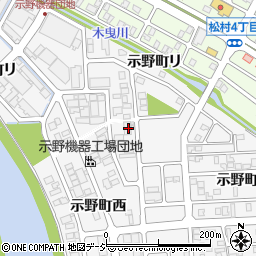 石川県金沢市示野町西101周辺の地図