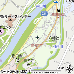 富山県富山市八尾町下新町周辺の地図