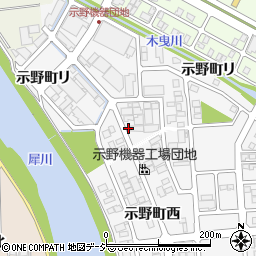 石川県金沢市示野町西117周辺の地図