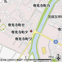 石川県金沢市専光寺町ワ周辺の地図
