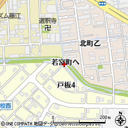 石川県金沢市若宮町ヘ周辺の地図
