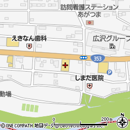 群馬トヨタ自動車中之条バイパス店周辺の地図