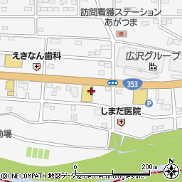群馬トヨタ　中之条バイパス店周辺の地図