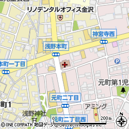 金沢東警察署周辺の地図