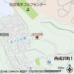 成沢団地周辺の地図