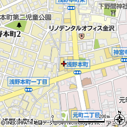 石川トヨペットカローラ　トヨペット金沢本店周辺の地図