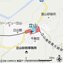 アルペンルート立山駅周辺の地図