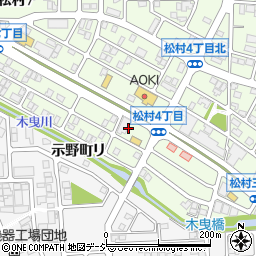 和食麺処サガミ金沢松村店周辺の地図