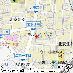 ラクピーライト金沢北安江駐車場周辺の地図