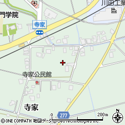 富山県南砺市寺家周辺の地図