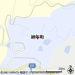 石川県金沢市納年町周辺の地図