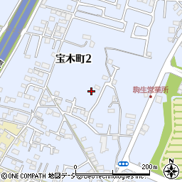 栃木県宇都宮市宝木町2丁目周辺の地図