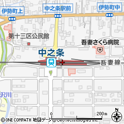 中之条駅周辺の地図
