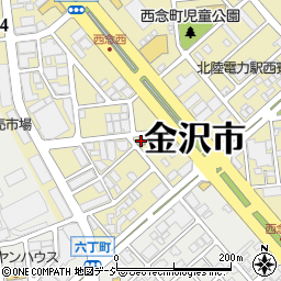 金沢西念郵便局周辺の地図