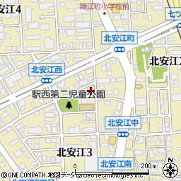 石川県金沢市北安江周辺の地図