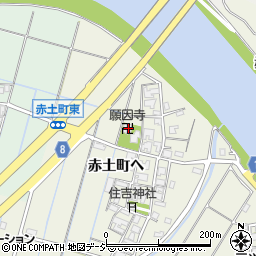 願因寺周辺の地図