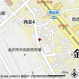 金沢肉劇場周辺の地図