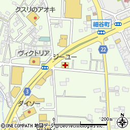 ジーユー宇都宮細谷店周辺の地図