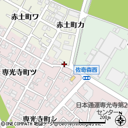 石川県金沢市赤土町カ周辺の地図