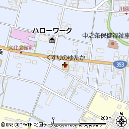 くすりのゆたか西中之条店周辺の地図