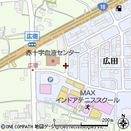 長野県赤十字血液センター駐車場周辺の地図