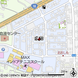 長野県長野市広田周辺の地図