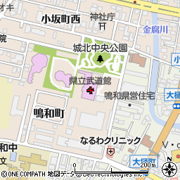 石川県庁教育委員会関係出先機関等　武道館周辺の地図