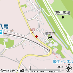 富山県富山市八尾町城生周辺の地図