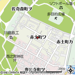 石川県金沢市赤土町（ワ）周辺の地図
