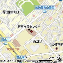 金沢市役所　保健・衛生保健所周辺の地図