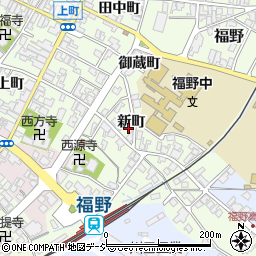 富山県南砺市福野新町周辺の地図