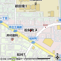 石川県金沢市松村町周辺の地図