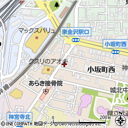石川県金沢市小坂町西21周辺の地図