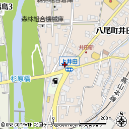 富山県富山市八尾町井田1302周辺の地図