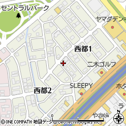 石川県金沢市西都周辺の地図